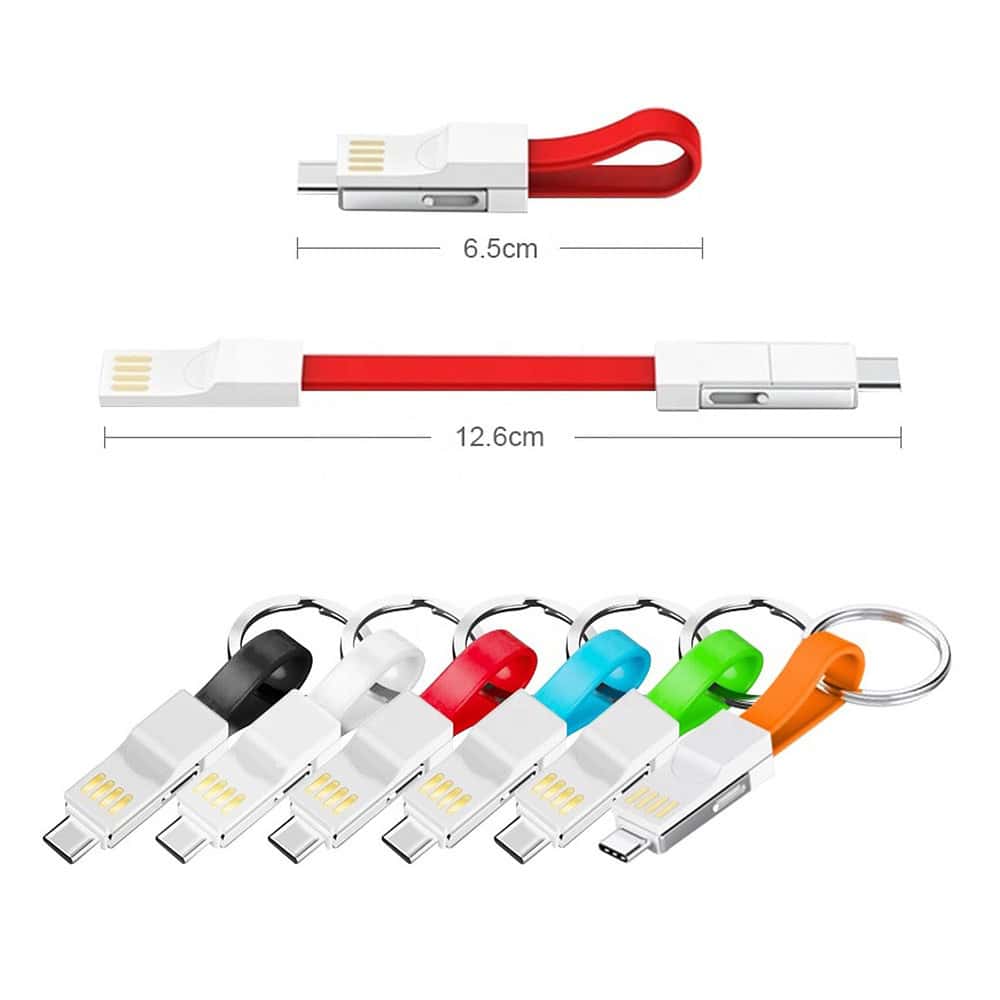 3in1chargingcable colors keychain 2