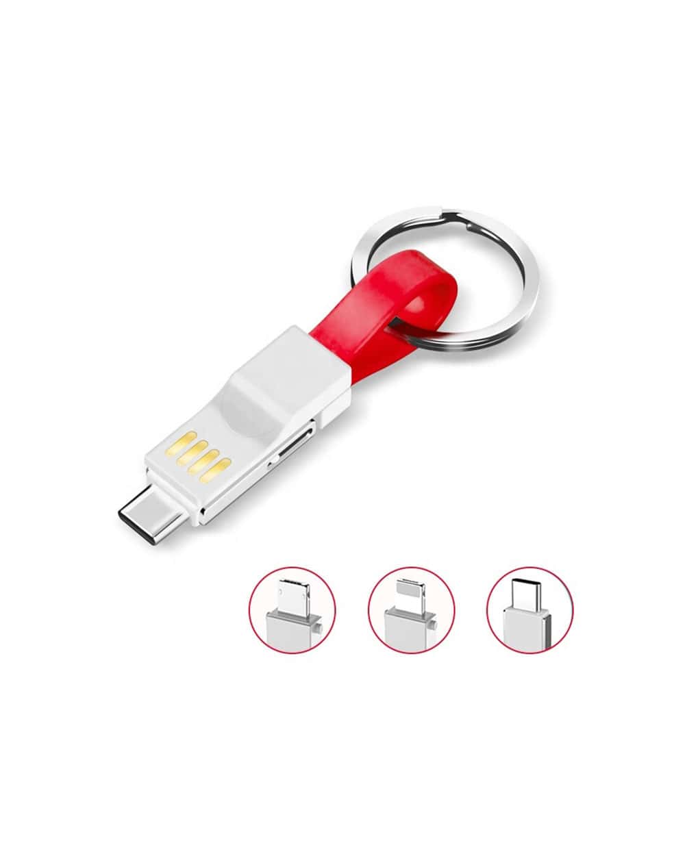 3in1chargingcable redandwhite thumbnail