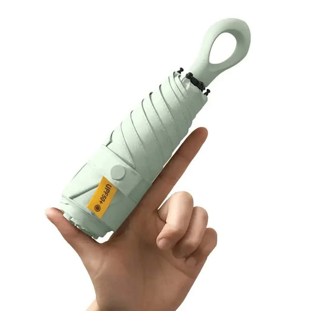 5foldpocketumbrella green folded