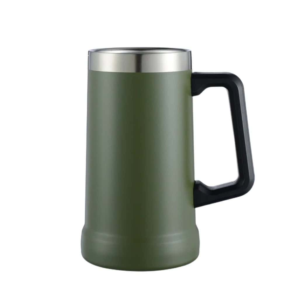 beermug stainlesssteel green front