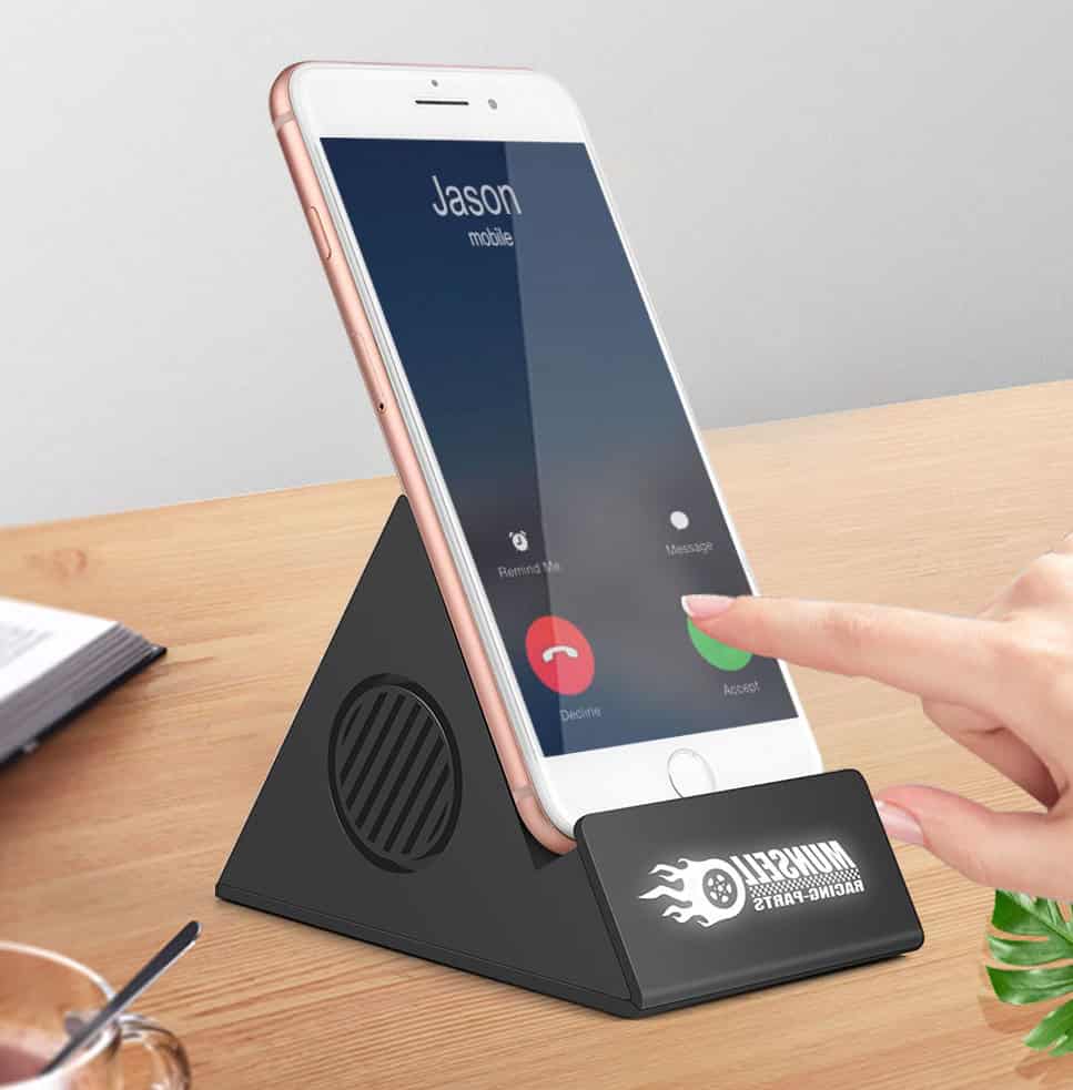 bluetoothspeakerwithwirelesscharger black phone