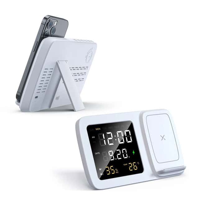 clockandcalendarwirelesschargingstation white behind