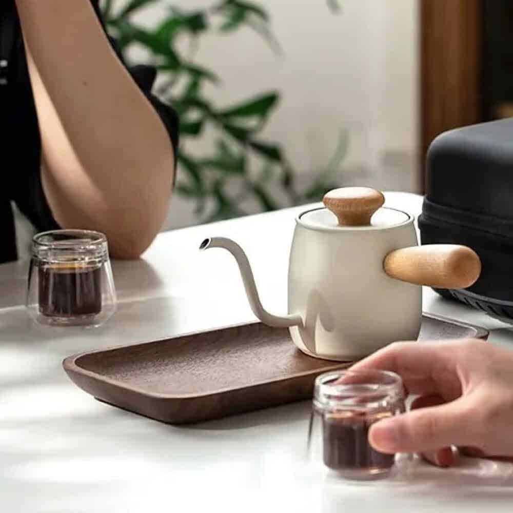 coffeebrewset tray glass