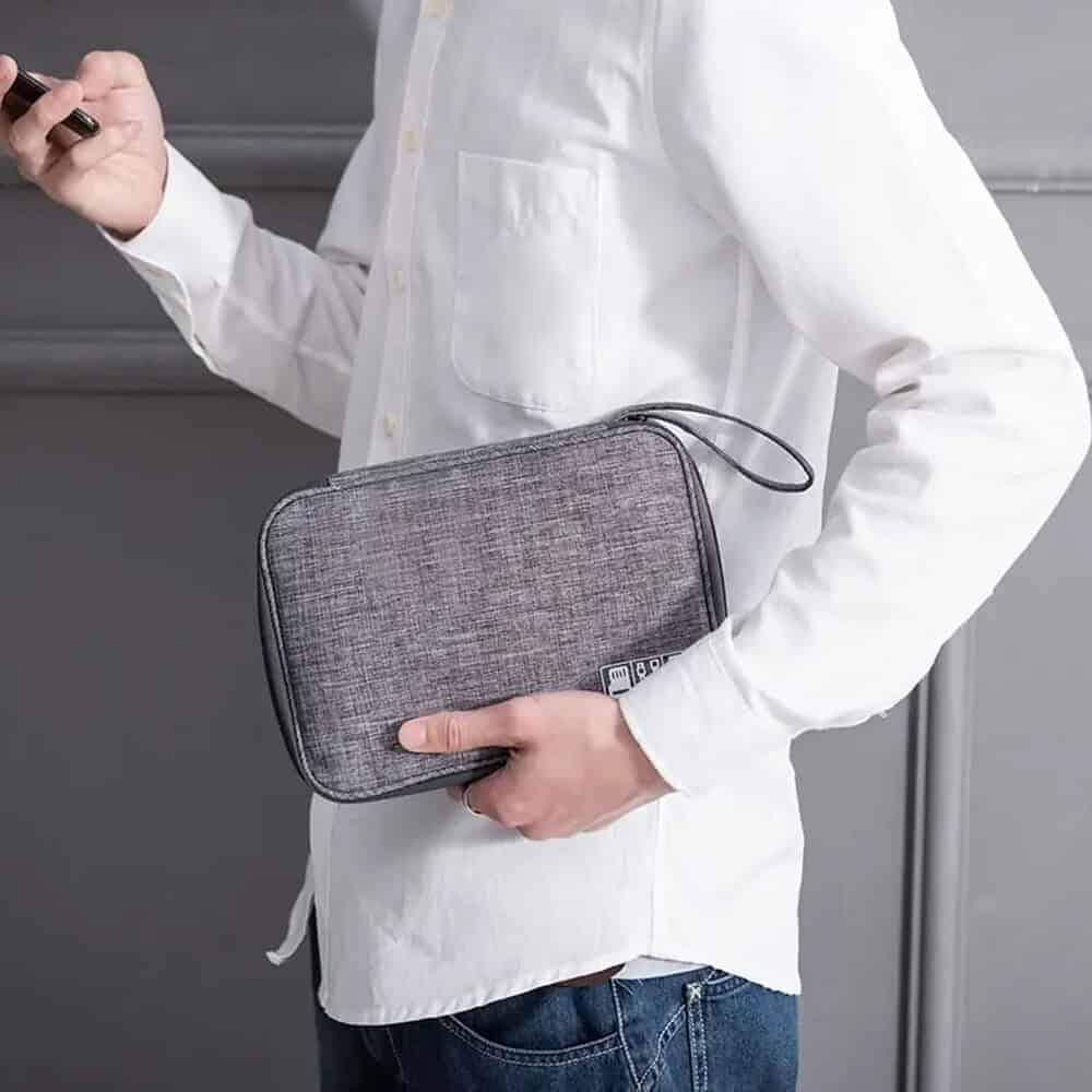 electroniccableorganizerbag grey side