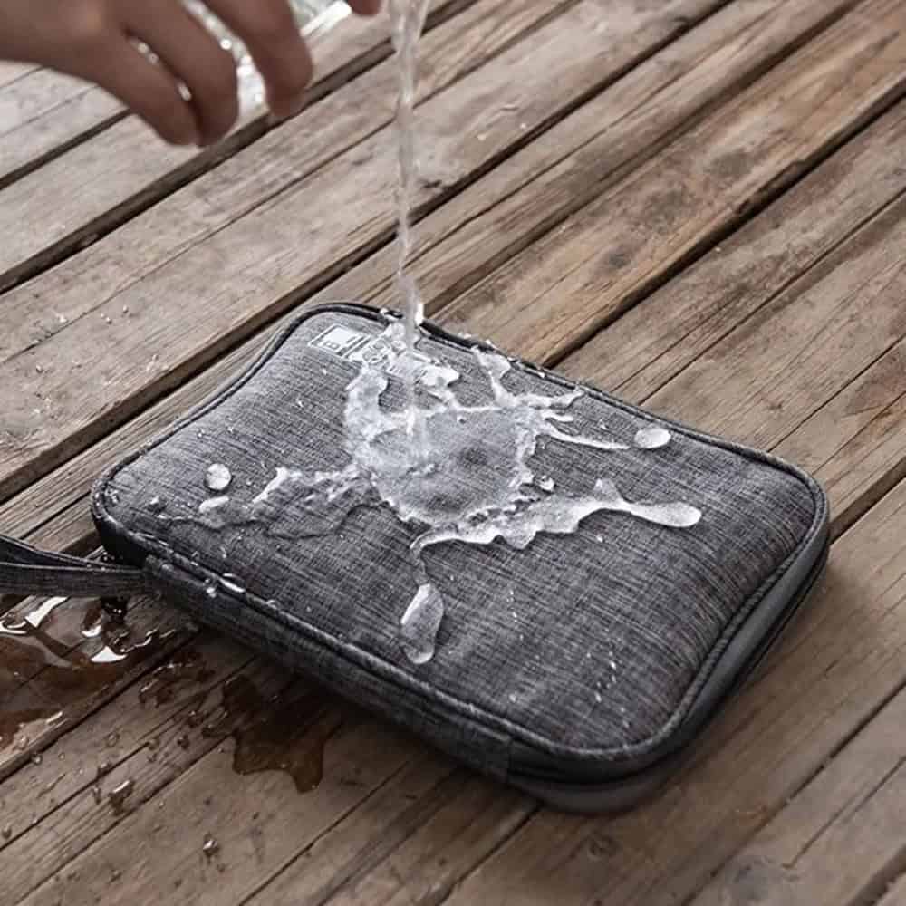 electroniccableorganizerbag grey waterproof