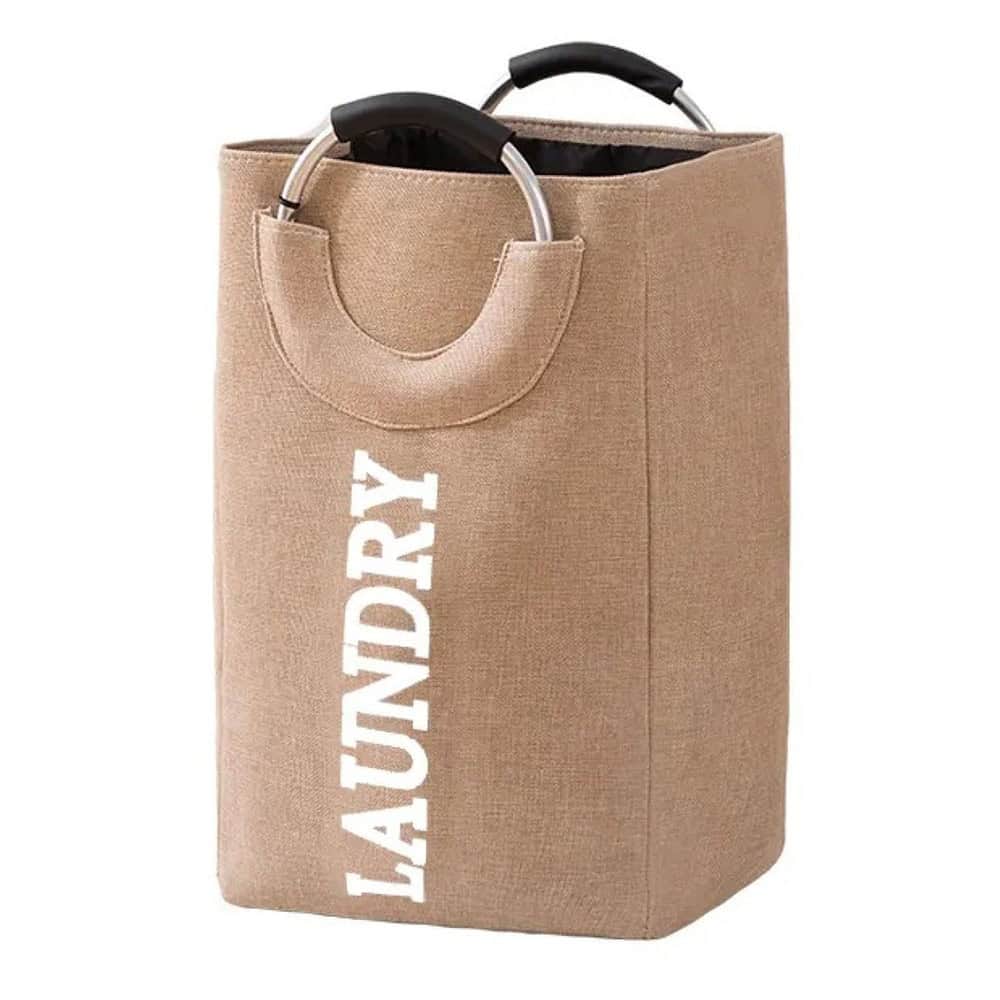 foldablelaundrybasket cream front