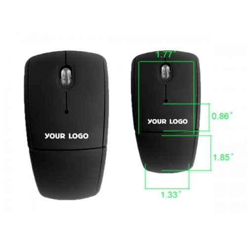 foldablemouse black front