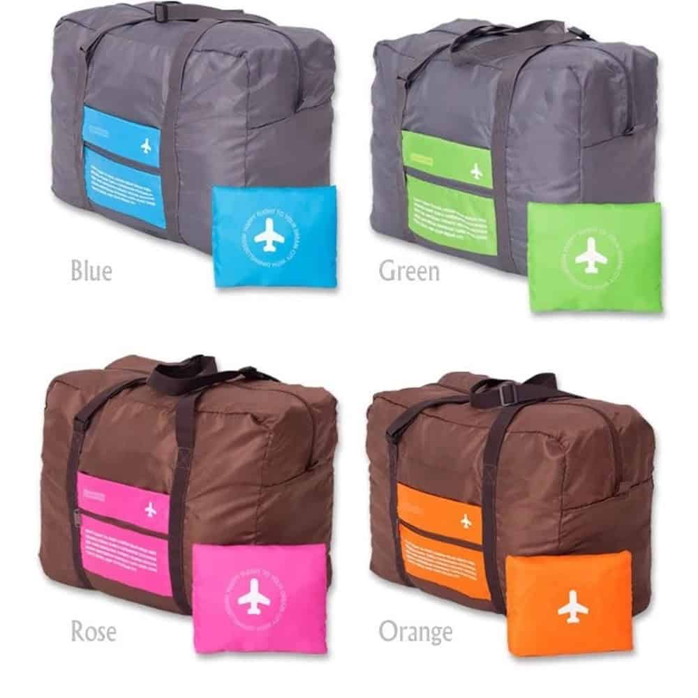foldabletravelguffelbag colors front