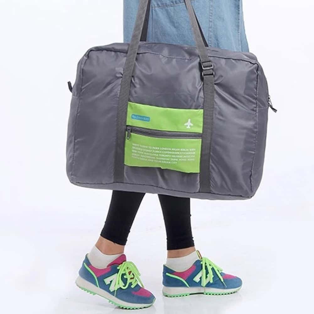 foldabletravelguffelbag green carry