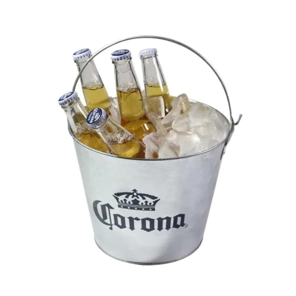 icebucket roundmetaltin silver