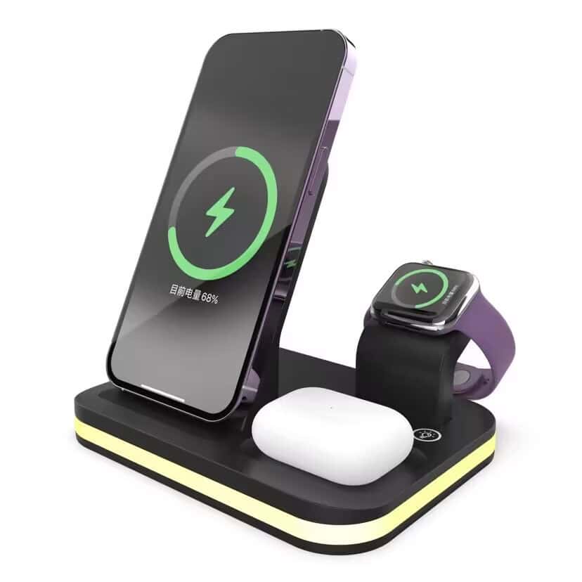 magneticwirelesschargingstation black side