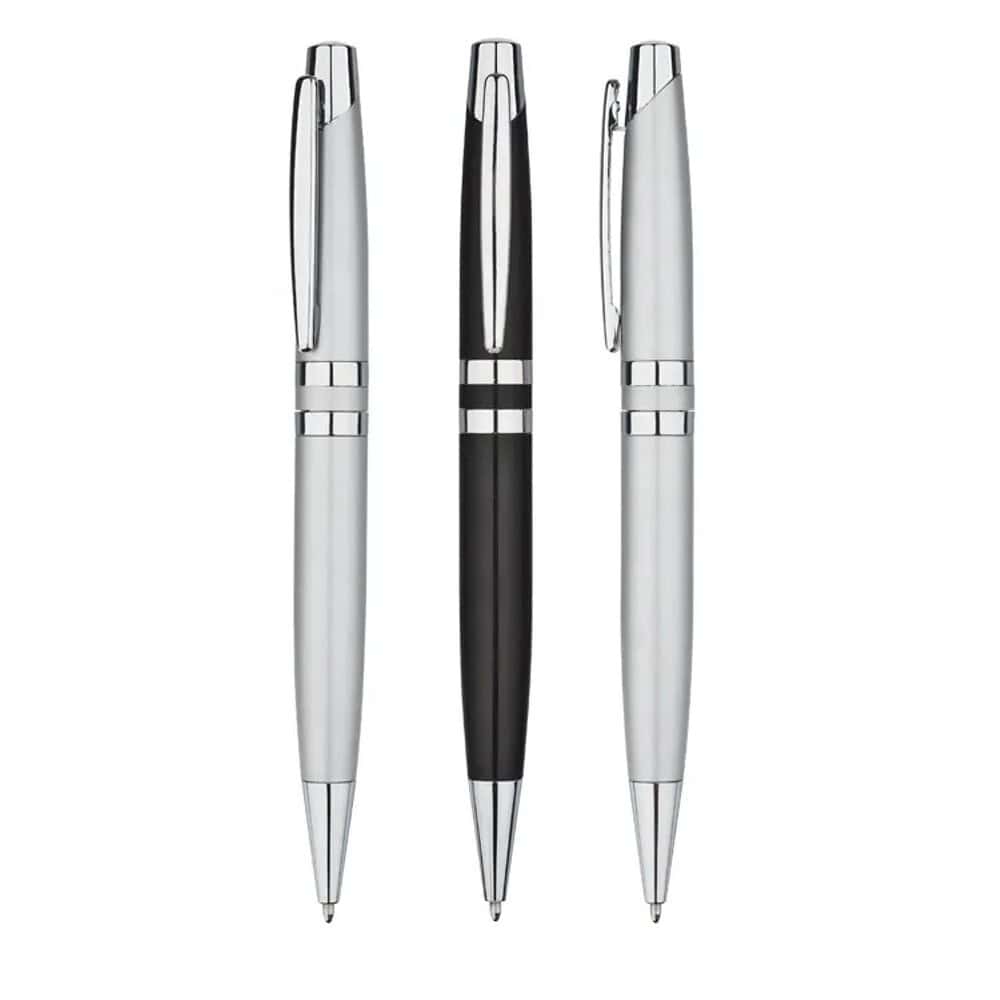 metalpen white silver black