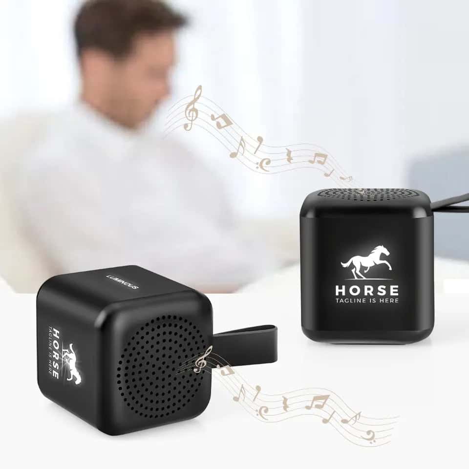 miniwirelessspeaker black ledlogo