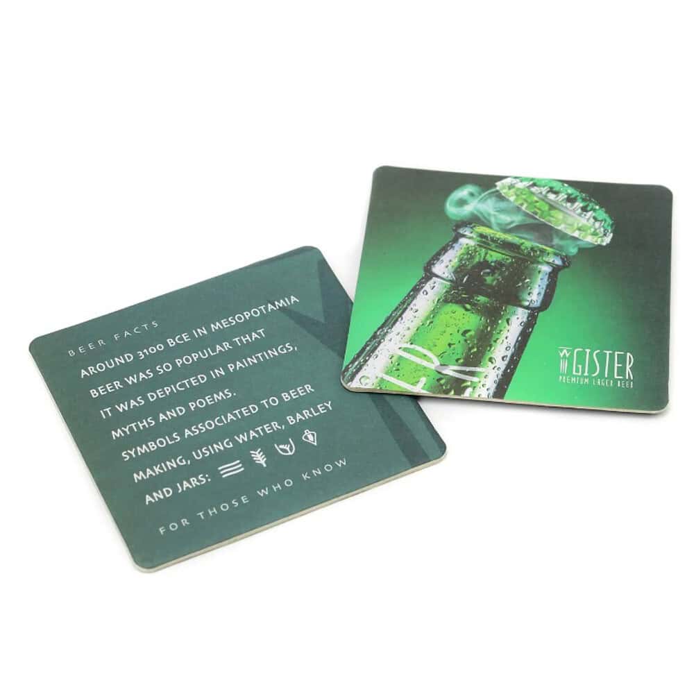 papercoaster sqaure front back