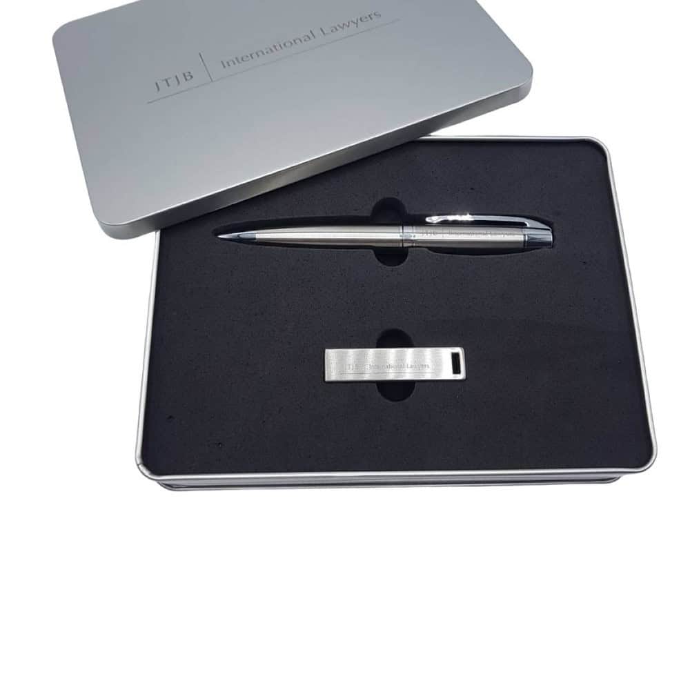penflashdrive giftset laserlogo