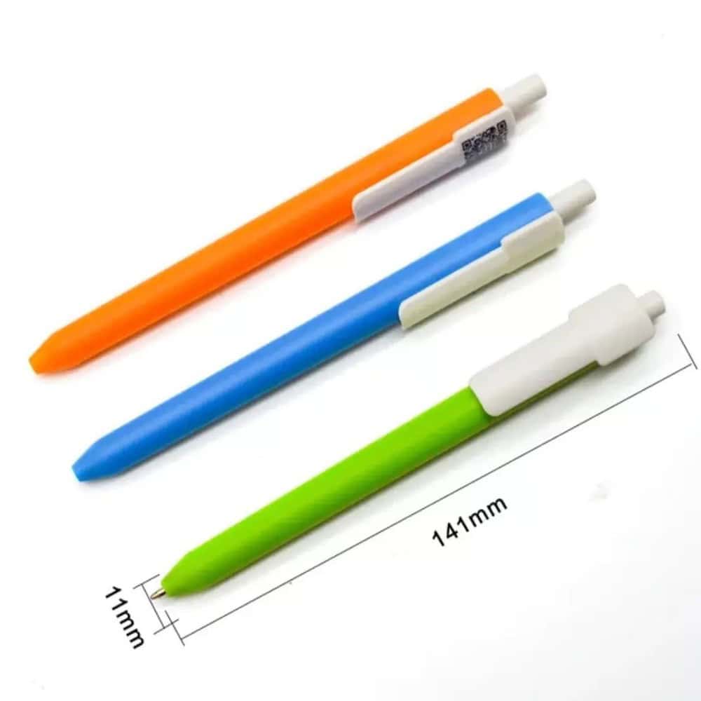 plasticpen whiteclip pushpen
