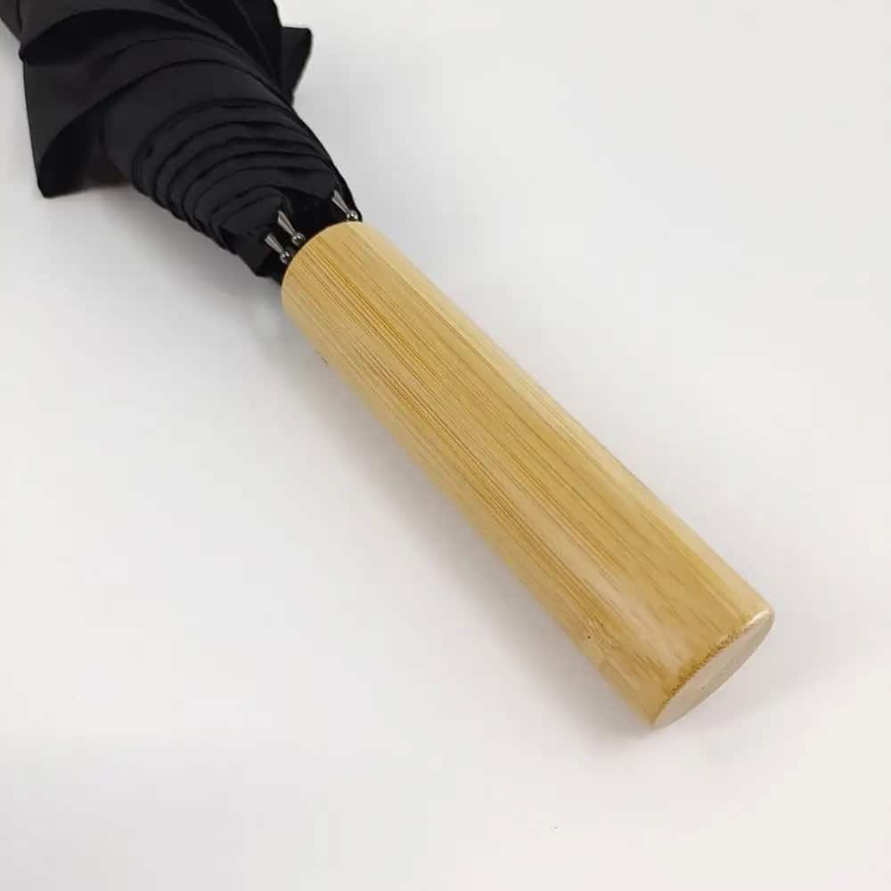 rpetstraightumbrella bamboohandle black