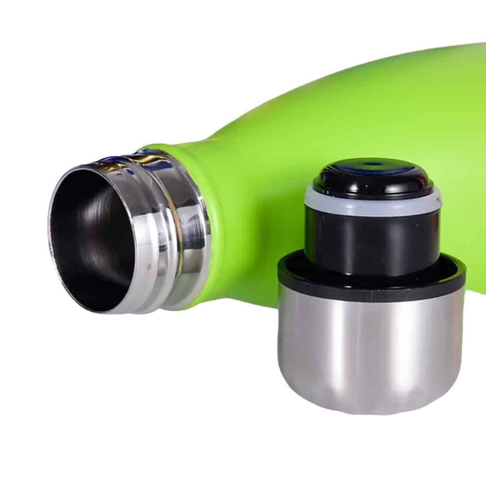 stainlesssteelbottle colashaped lid