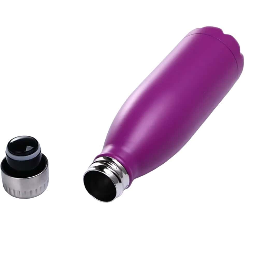 stainlesssteelbottle colashaped purple