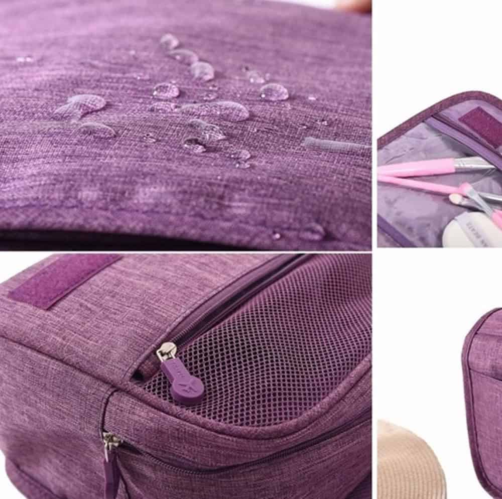 toiletrybag purple material