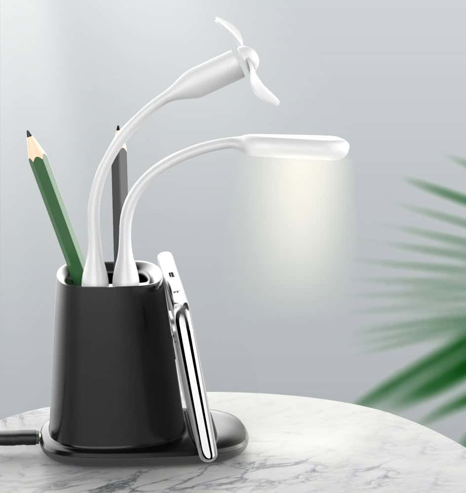 wirelesschargerwithpenholder black side