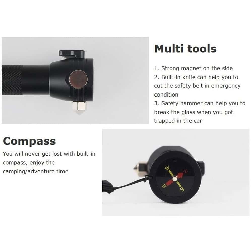 Multifunctionflashlight black tools