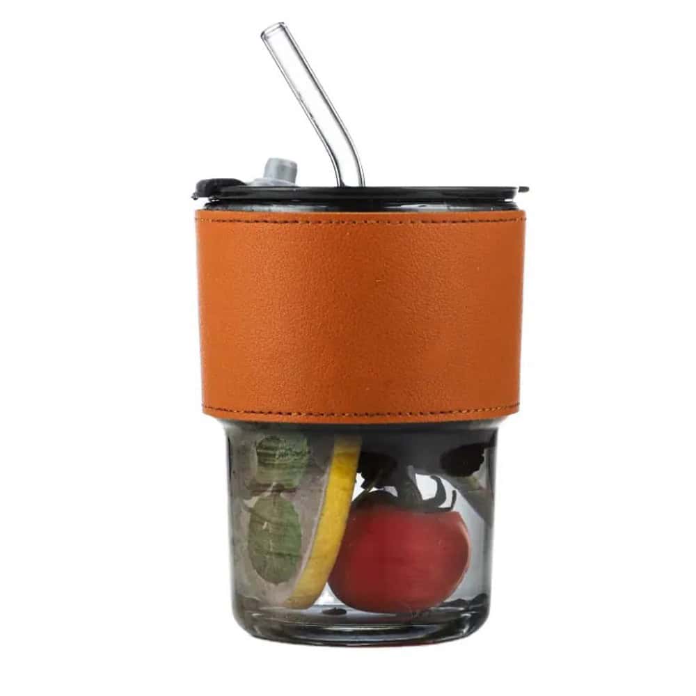 coffeeglasscup leathersleeves front