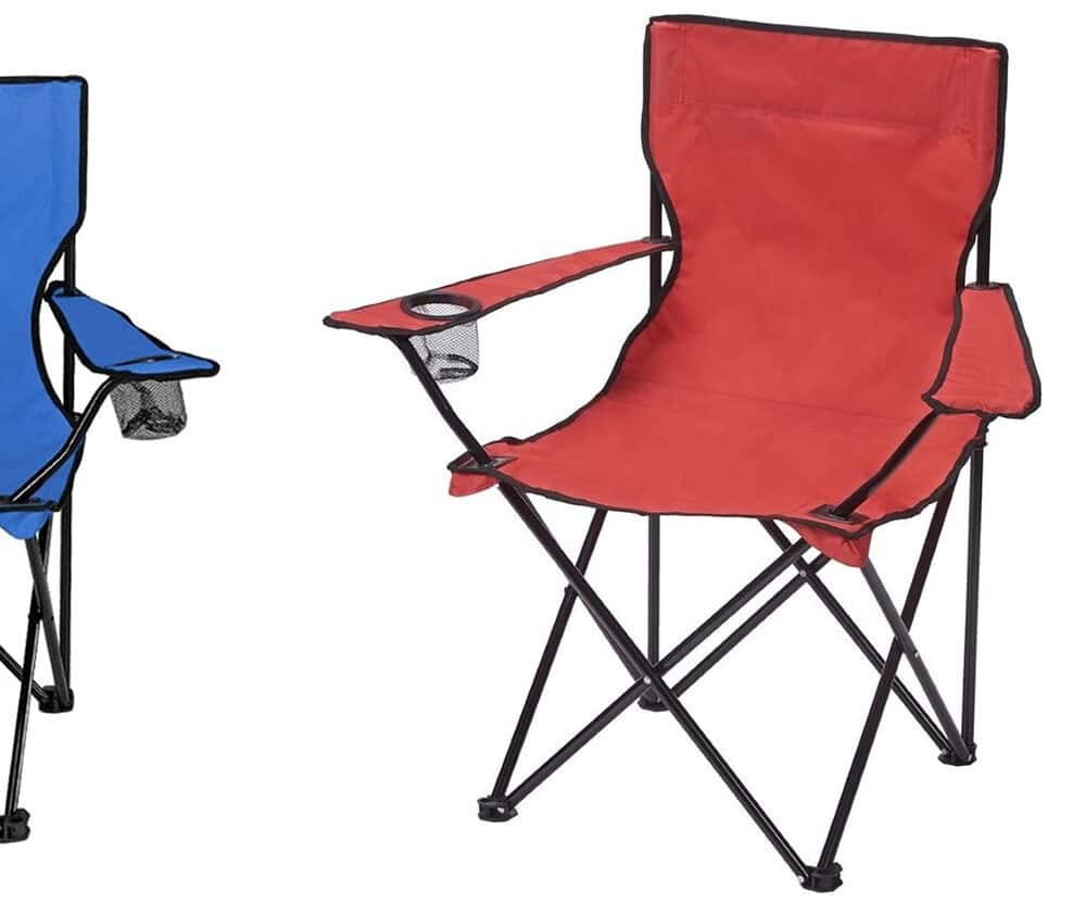 foldablecampingchair blue red