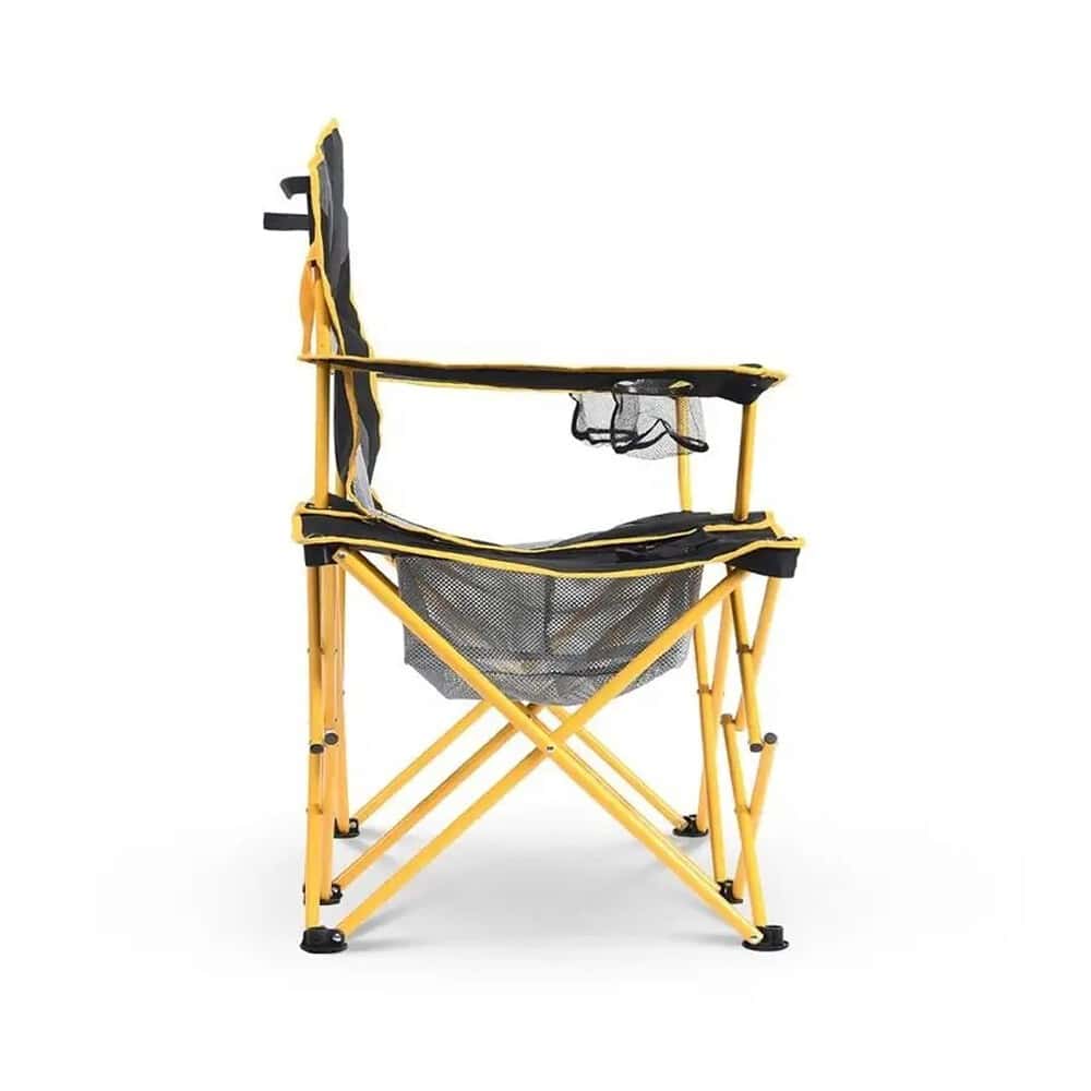 foldablecampingchairwithsidetable black side