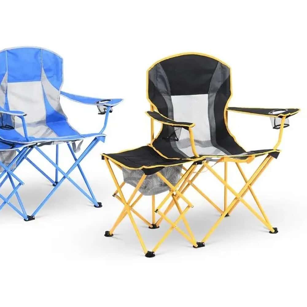 foldablecampingchairwithsidetable blue black