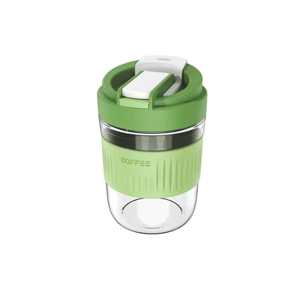 glasscup lidstraw green front