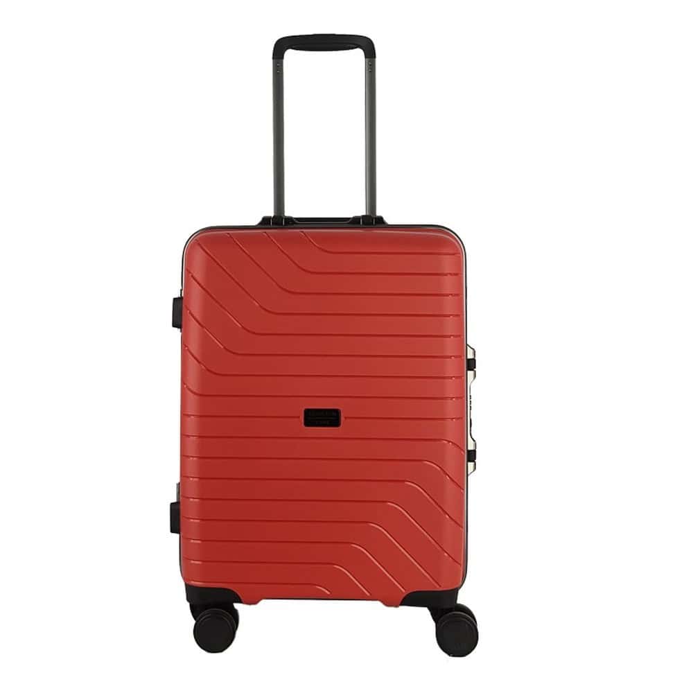 hardsidedluggagetrolleybag red front