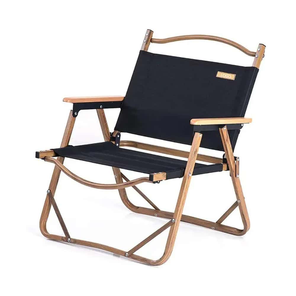 kermitcampingchair black wooden