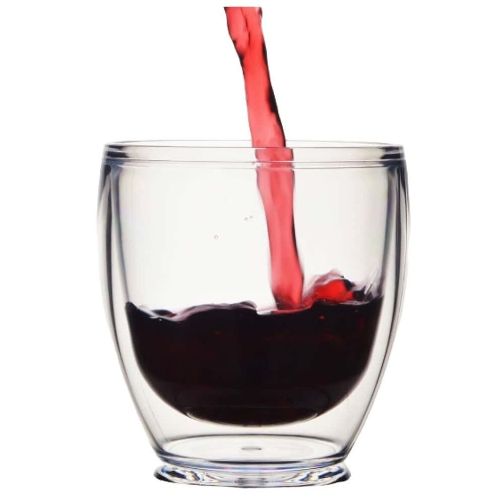 plasticmug doublewall transparent withdrinks