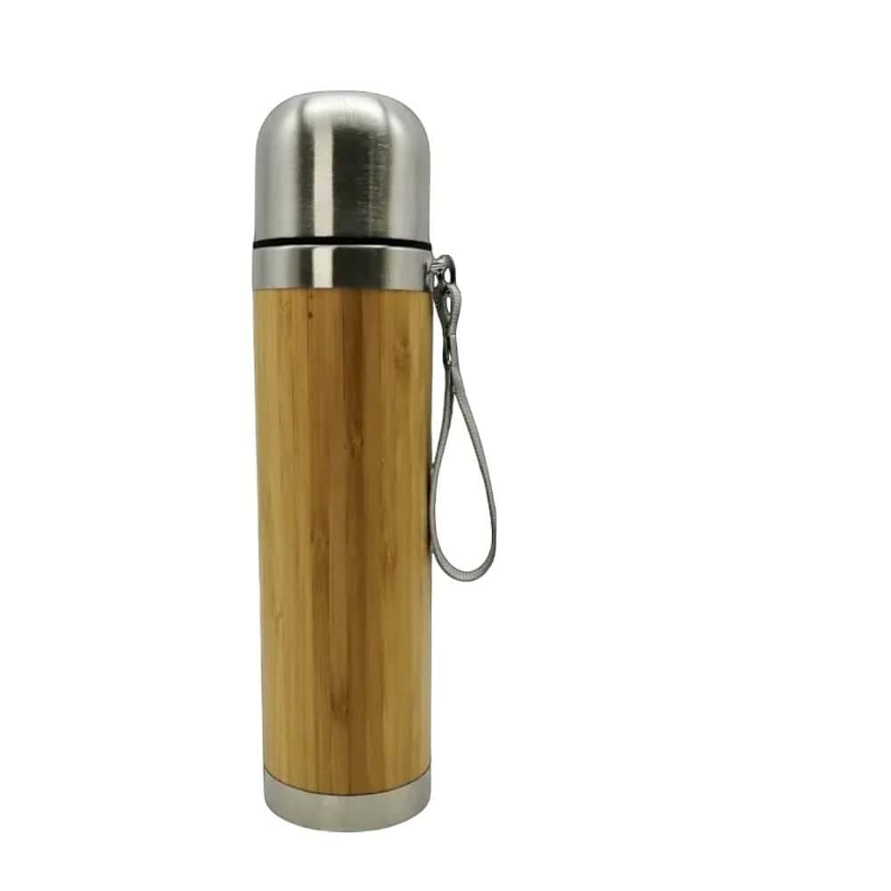 stainlesssteelflask bamboo front