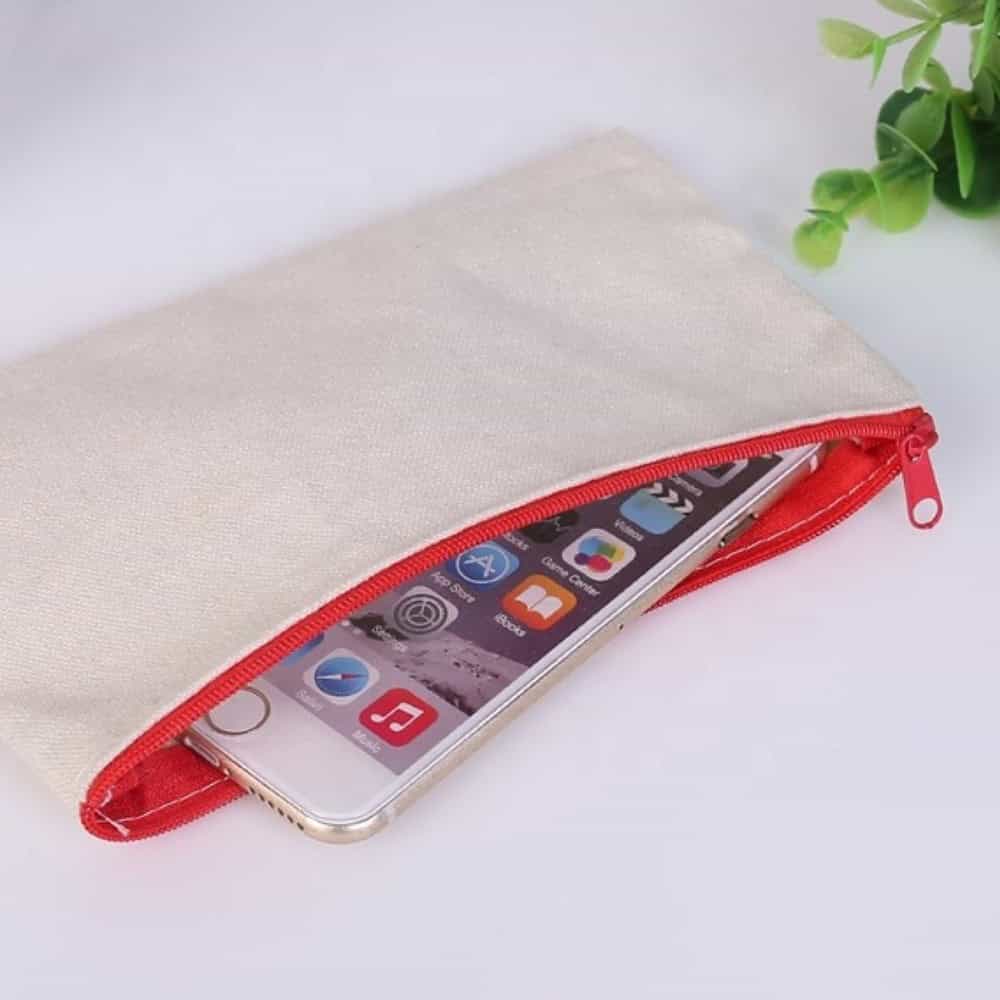 canvaspencilcase white redzip