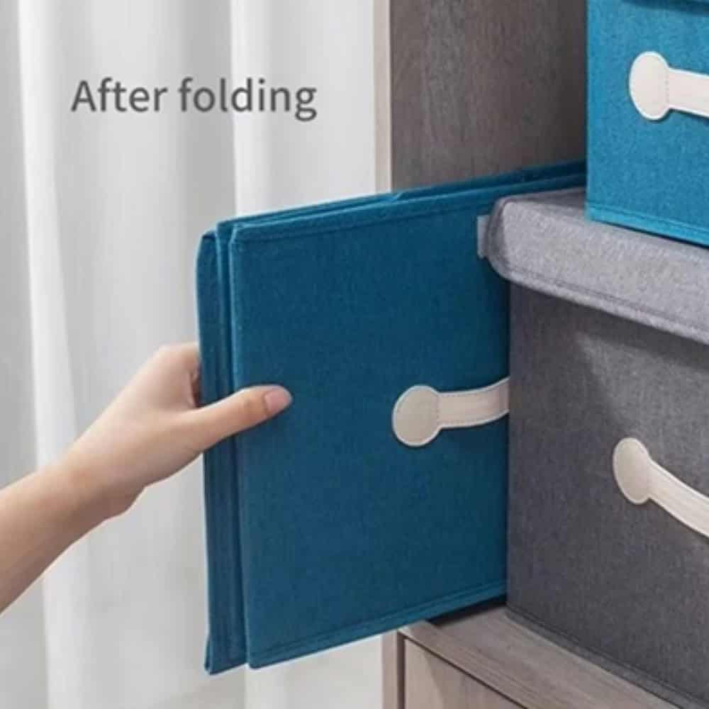 foldablestoragebox blue folded