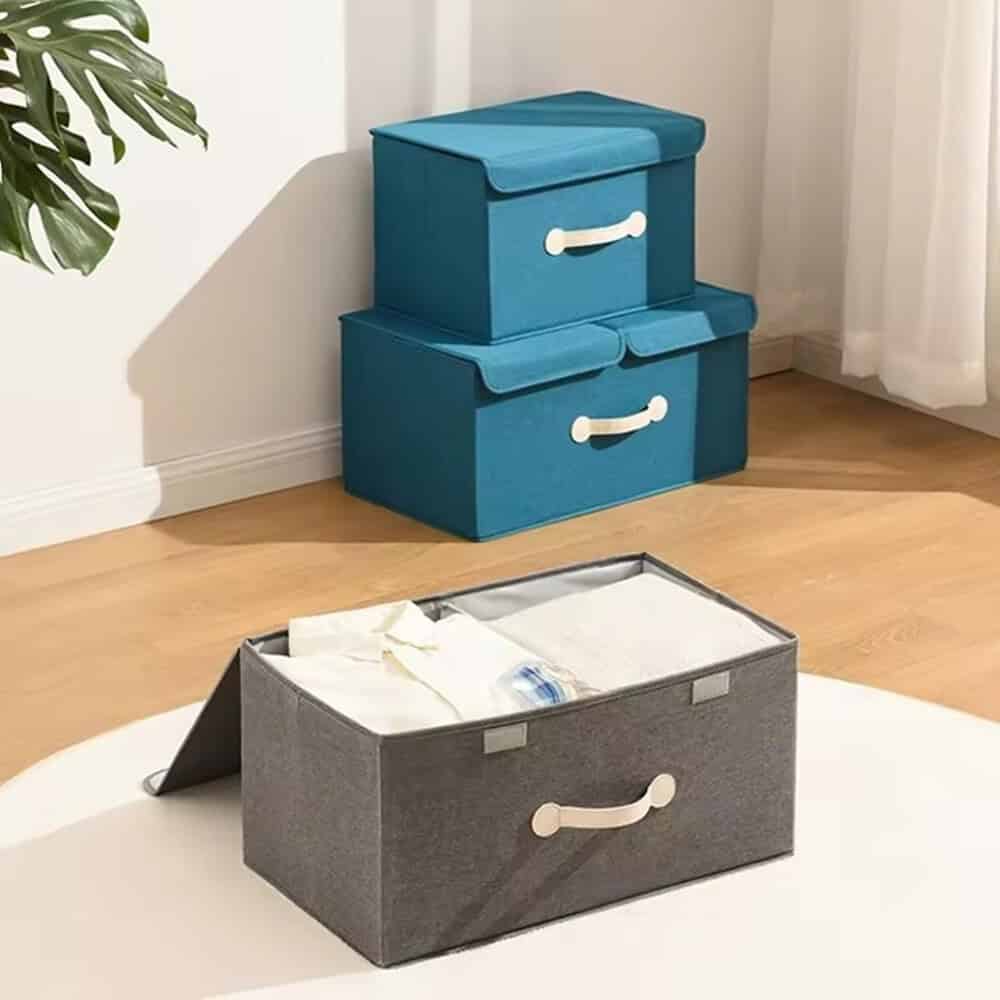 foldablestoragebox grey blue