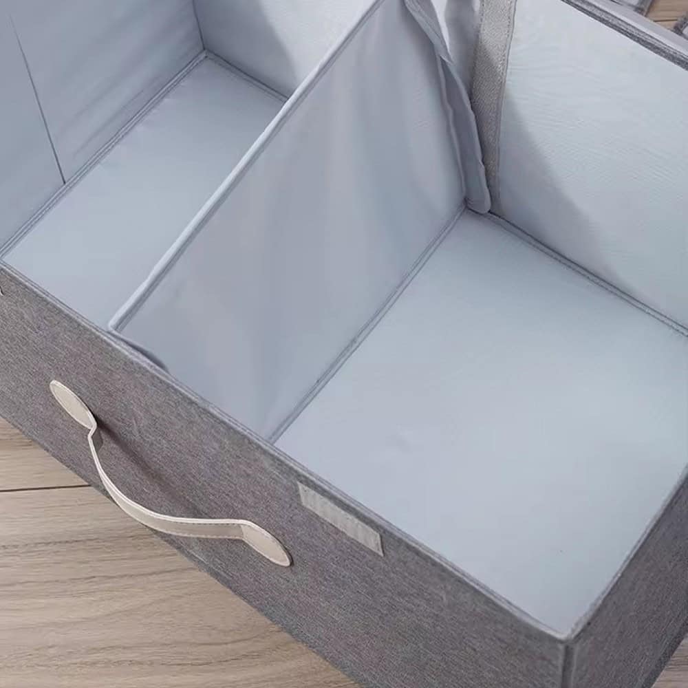 foldablestoragebox grey open